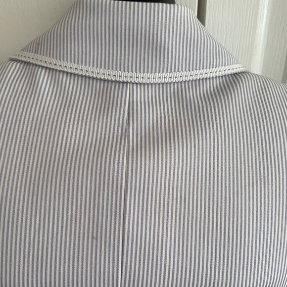 Tahari soft bluish grey striped cotton lined blazer - Picture 6 of 13